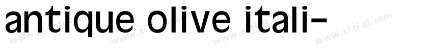 antique olive itali字体转换